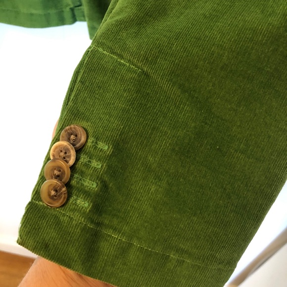VINTAGE LANDS END corduroy blazer GREEN - Picture 7 of 8